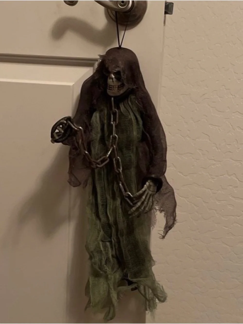 Vintage Grim Reaper mini hanging Halloween decor